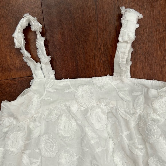 Janie and Jack White Floral Jacquard Midi Dress, Size 3 - Picture 4 of 9